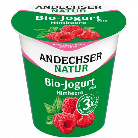 Andechser Natur Bio Jogurt mild Himbeere 3,8 % Fett 150 g 