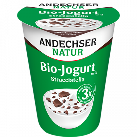 Andechser Natur Bio Jogurt mild Stracciatella 3,8 % Fett 400 g 