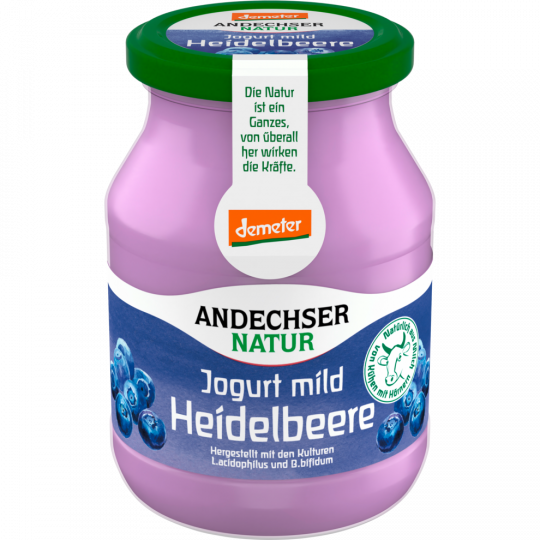 Andechser Natur Demeter Jogurt mild Heidelbeere 3,7 % Fett 500 g 