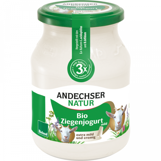 Andechser Natur Bio Ziegenjogurt mild 3,5 % Fett 500 g 