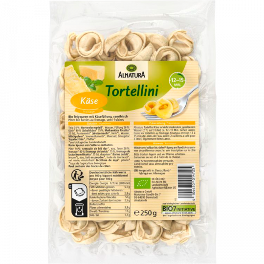 Alnatura Bio Tortellini Käse semi frisch 250 g 