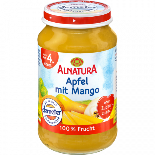 Alnatura Demeter Apfel mit Mango nach dem 4. Monat 190 g 