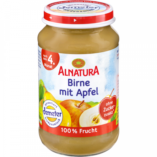 Alnatura Demeter Birne mit Apfel nach dem 4. Monat 190 g 