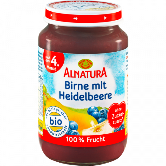 Alnatura Bio Birne mit Heidelbeere 190 g 