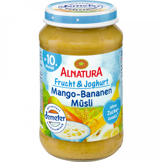 Alnatura Demeter Frucht & Joghurt Mango-Banane Müsli ab 10. Monat 190 g 