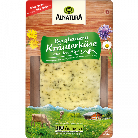 Alnatura Bio Alpen-Kräuterkäse 50 % Fett i. Tr. 125 g 