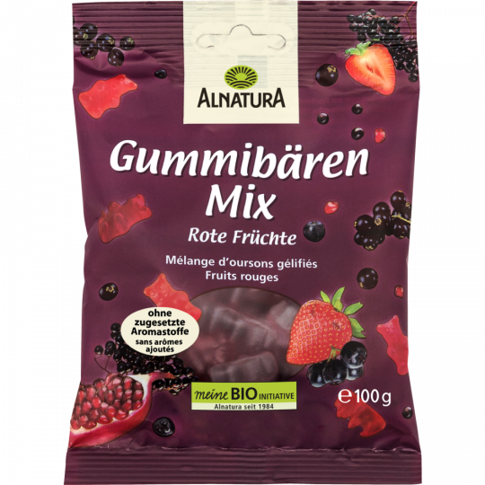 Alnatura Bio Gummibären-Mix Rote Früchte 100 g 