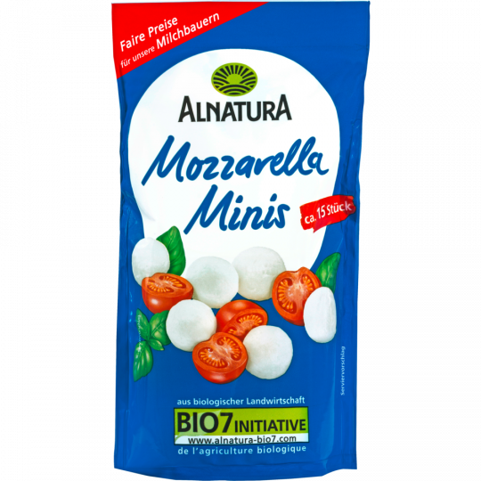 Alnatura Bio Mozzarella Minis 45 % Fett i. Tr. 250 g 