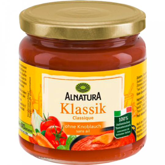Alnatura Bio Tomatensauce Klassik ohne Knoblauch 350 ml 