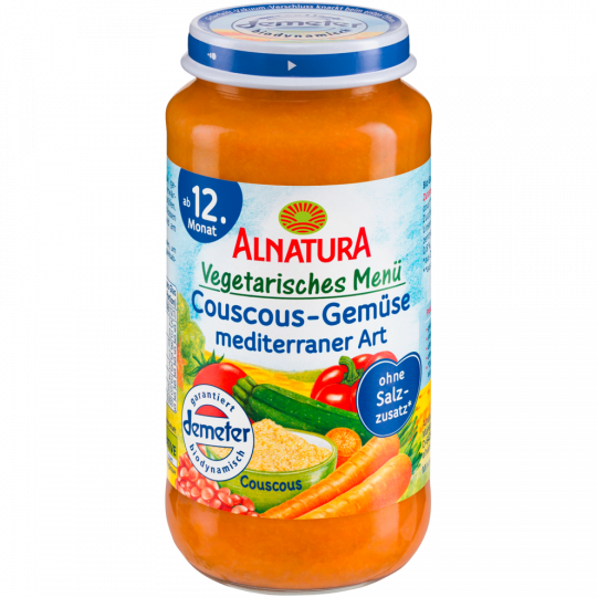 Alnatura Demeter Vegetarisches Menü Couscous-Gemüse mediterraner Art ab 12. Monat 250 g 