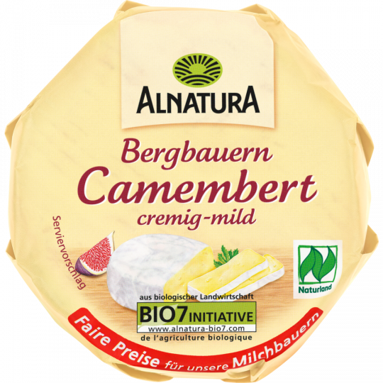 Alnatura Bio Bergbauern Camembert 60 % Fett i. Tr. 150 g 