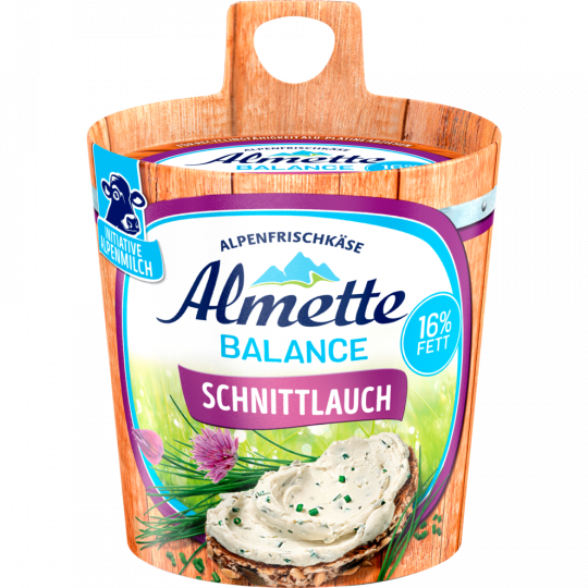 Almette Alpenfrischkäse Balance Schnittlauch 16 % Fett absolut 150 g 