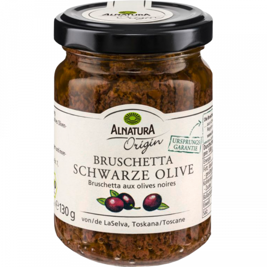 Alnatura Bio Origin Bruschetta Schwarze Olive 130 g 
