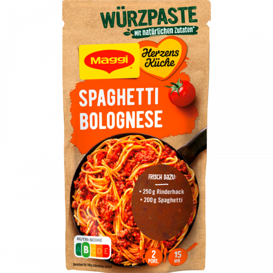 Maggi Herzensküche Würzpaste Spaghetti Bolognese Classic für 2 Portionen 