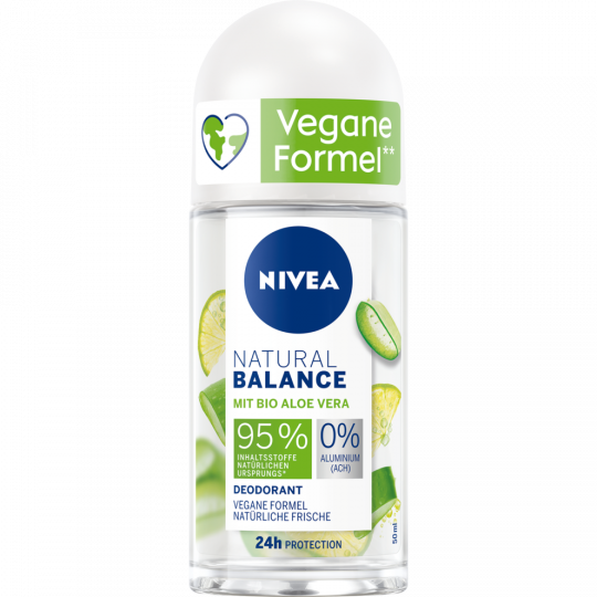 NIVEA Deo Roll-On Natural Balance mit bio Aloe Vera 50 ml 