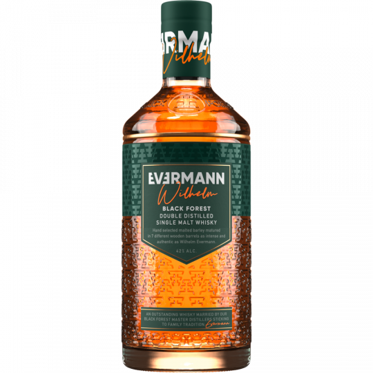 Evermann Wilhelm Black Forest Double Distilled Single Malt Whisky 42 % vol. 0,7 l 