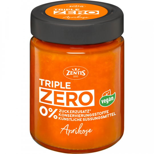 Zentis Triple Zero Fruchtaufstrich Aprikose 185 g 