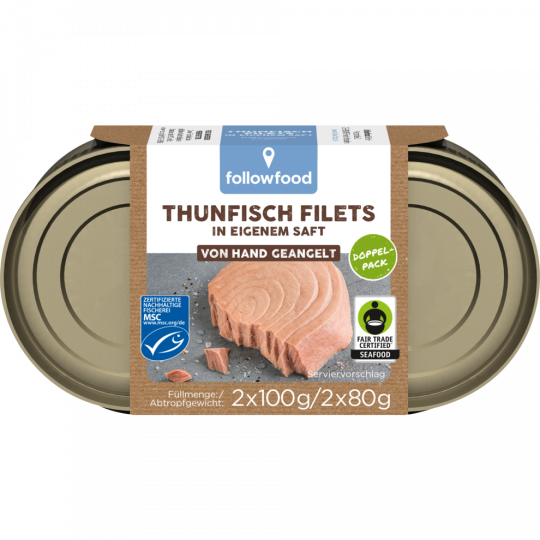 followfood MSC Thunfisch Filets Natur 200 g 