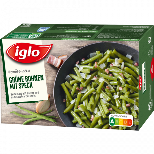 iglo Gemüse-Ideen Grüne Bohnen mit Speck 480 g 