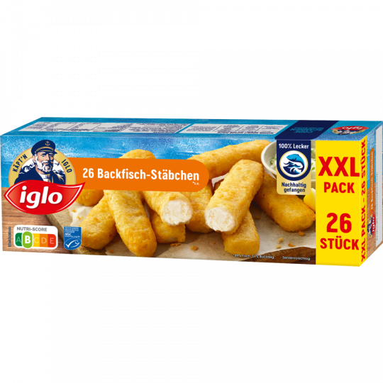 iglo MSC Backfisch-Stäbchen XXL-Pack 26 Stück 