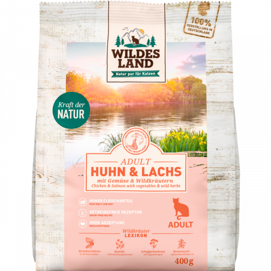 Wildes Land Classic Adult Huhn & Lachs 400 g 