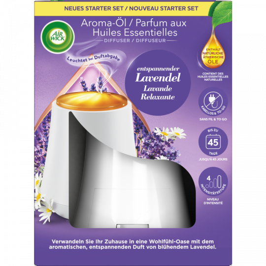Air Wick Aroma-Öl Diffuser Entspannender Lavendel Starter Set 