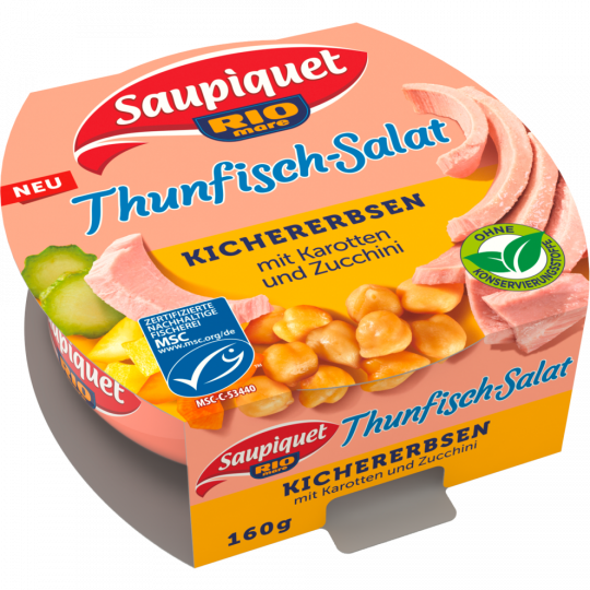 Saupiquet MSC Thunfisch-Salat Kichererbsen 160 g 