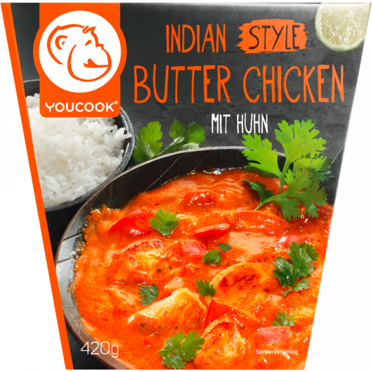 YOUCOOK Indian Style Butter Chicken mit Huhn 420 g 