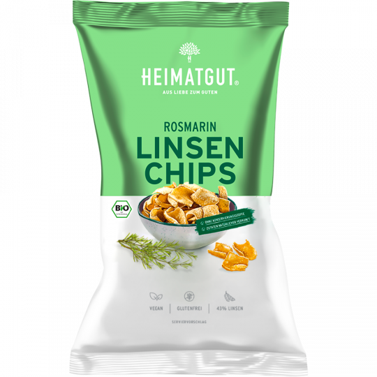 Heimatgut Bio Linsen Chips Rosmarin 75 g 