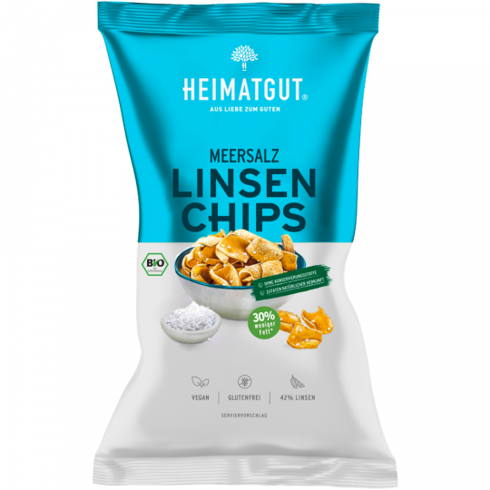 Heimatgut Bio Linsen Chips Meersalz 75 g 