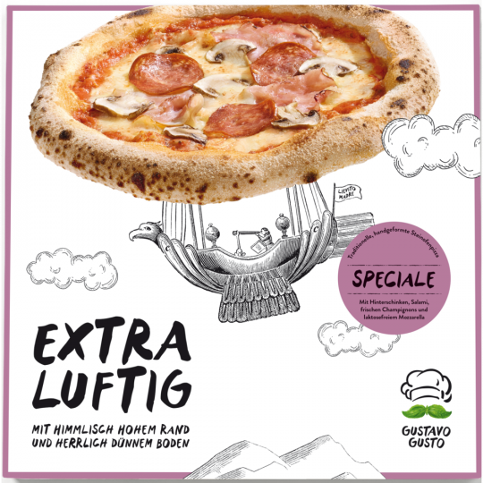 Gustavo Gusto Pizza Extra Luftig Speciale 355 g 