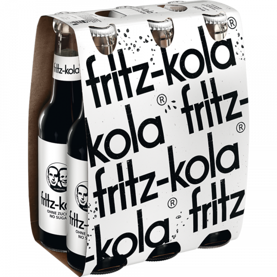 fritz-kola ohne Zucker - 6-Pack 6 x 0,33 l 