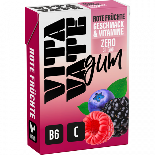 Vitavate Gum Rote Früchte & Vitamine 28,2 g 