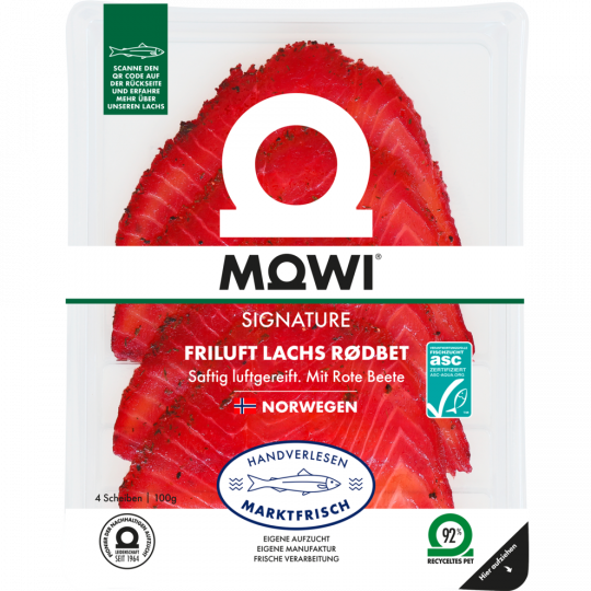 Mowi Räucherlachs mit Rote Beete 100 g 