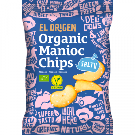 EL ORIGEN Bio Maniok Chips mit Meersalz 60 g 