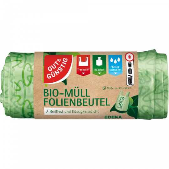 GUT&GÜNSTIG Bio-Müll Folienbeutel 10 Liter 10 Stück 