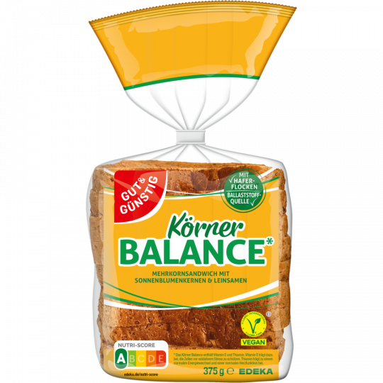 GUT&GÜNSTIG Sandwich-Toast Körner Balance 375 g 