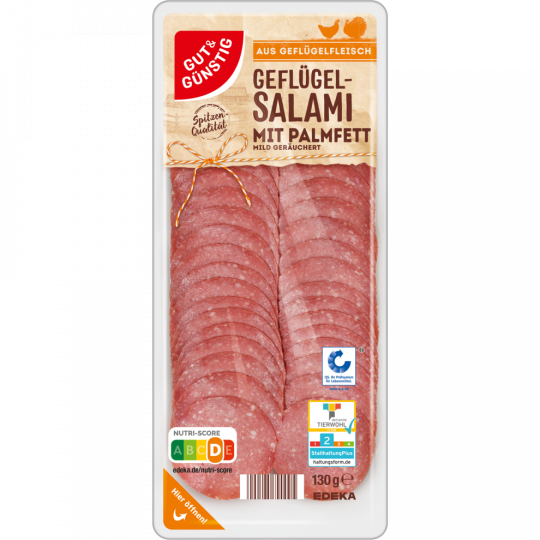 GUT&GÜNSTIG Geflügel-Salami 130 g 