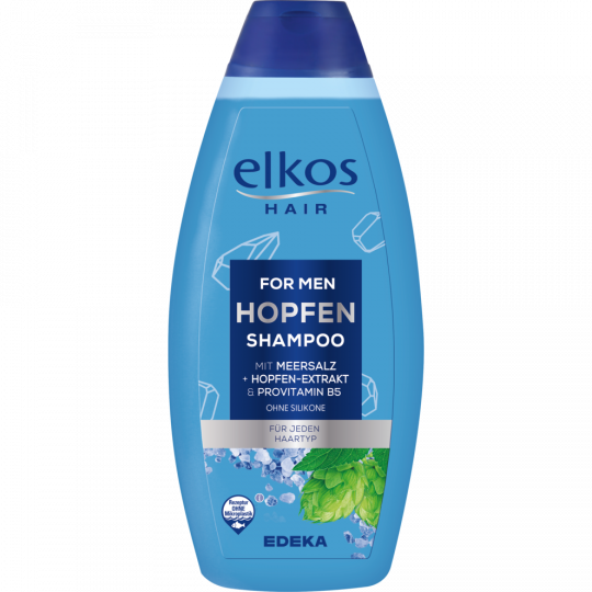 EDEKA elkos MEN Shampoo Hopfen & Meersalz 500 ml 