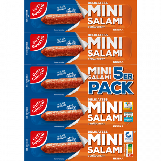 GUT&GÜNSTIG Mini Salami 5er Pack 125 g 