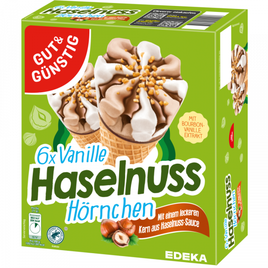 GUT&GÜNSTIG Vanille-Nuss-Hörnchen 6x120 ml 