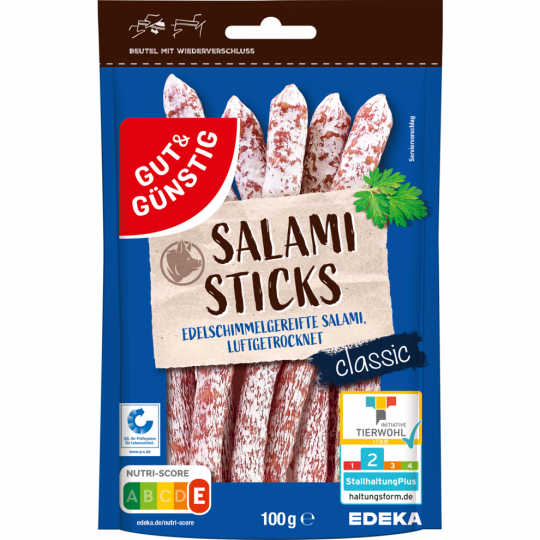 GUT&GÜNSTIG Salami Sticks, Classic 100 g 