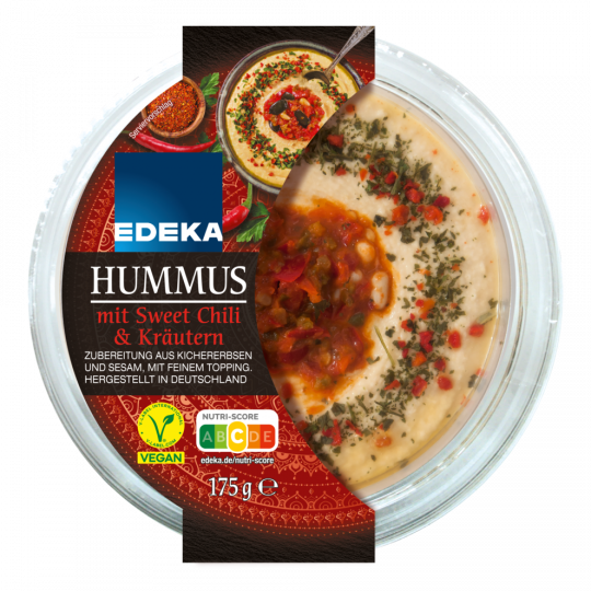 EDEKA Hummus  mit Sweet Chili & Kräutern 175 g 