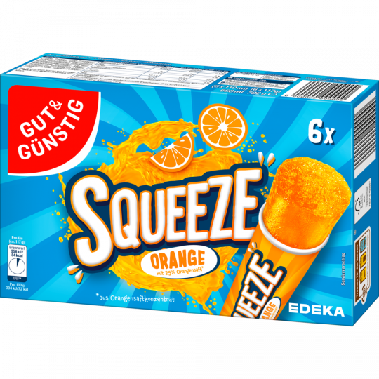 GUT&GÜNSTIG Squeeze Eis Orange 660 ml 