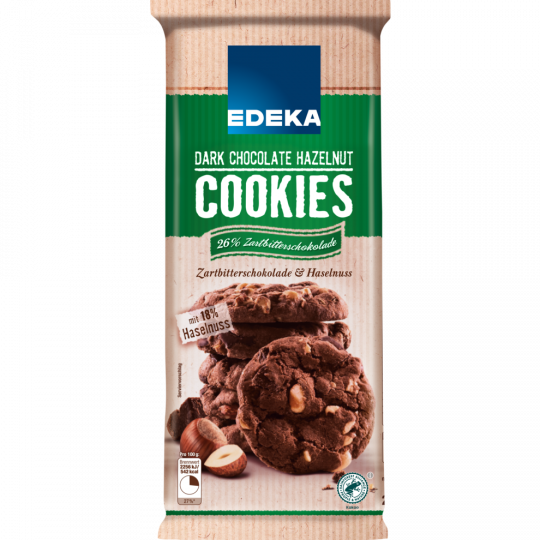 EDEKA Dark Chocolate & Hazelnut Cookies 200 g 