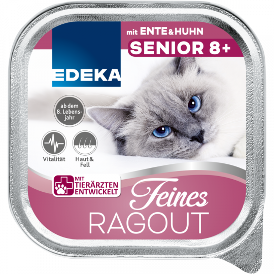 EDEKA Feines Ragout Senior mit Ente & Huhn 100 g 