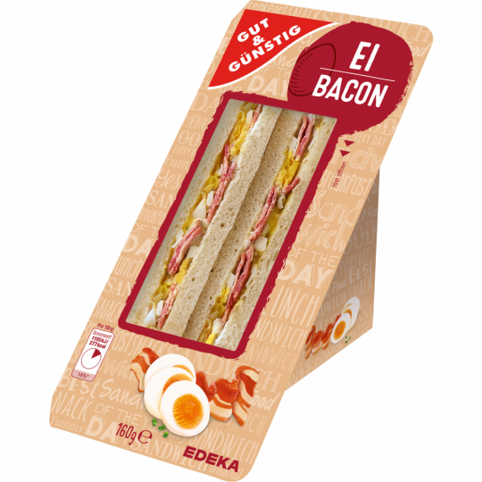 GUT & GÜNSTIG Sandwich Ei-Bacon 160 g 