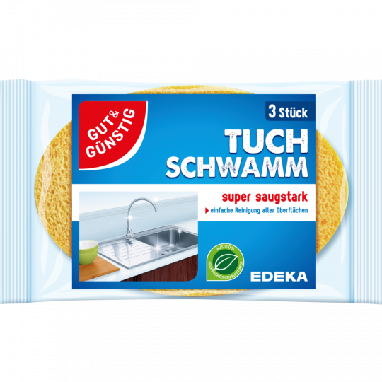 GUT&GÜNSTIG Tuchschwamm 3 Stück 