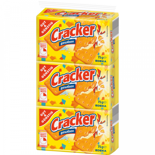 GUT&GÜNSTIG Cracker 3 x 75 g 