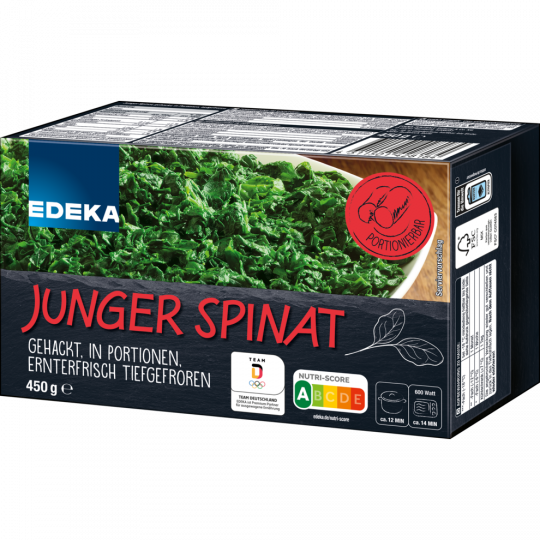 EDEKA Junger Spinat, gehackt, portionierbar 450 g 